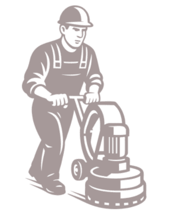 Beeldmerk van betonschaver met machine
